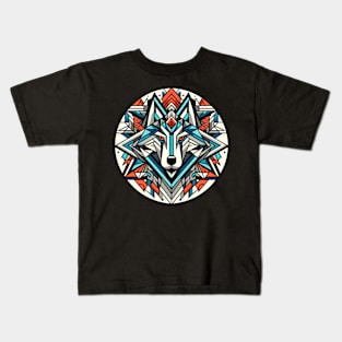 Abstract Animal Wolf 3 Kids T-Shirt